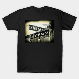 SW Willow Street & California Avenue SW, West Seattle, WA by Mistah Wilson T-Shirt